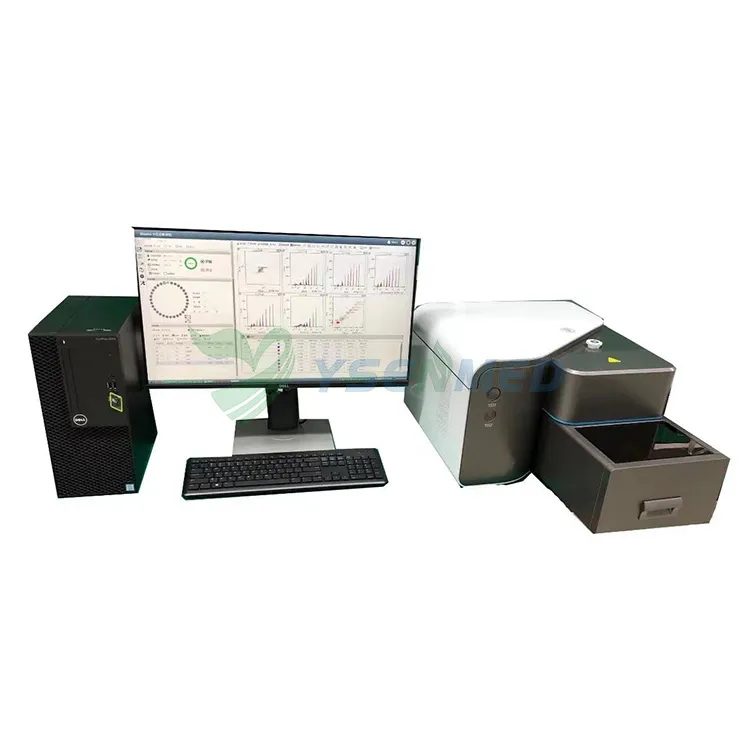 Cytomètre de flux de haut niveau pour le dépistage du VIH, compteur de cellules CD4, cytomètre de flux FCM YSTE-AE7S